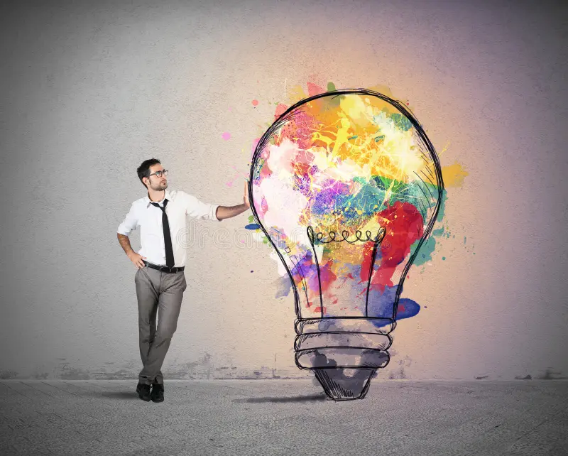 creative business idea concept colorful lightbulb 36094884